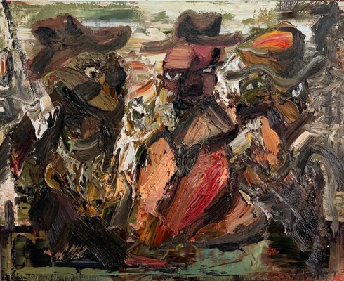 Renjie Gao, Three Musketers, 2022, Oil on Canvas-CHG-2025837