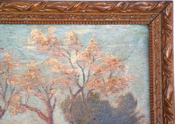 Renouillard, Landscape with Almond Trees, 1923, Oil on Canvas, Framed-BTG-1713127