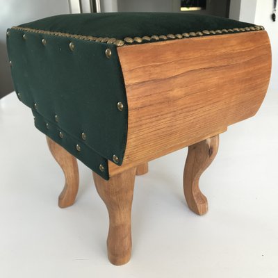 Renovated Footstool Pouf, 1950s-WQQ-1332186