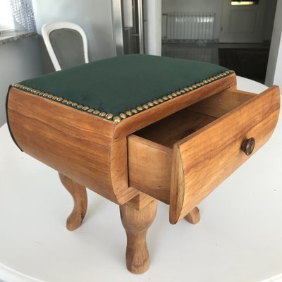 Renovated Footstool Pouf, 1950s-WQQ-1332186