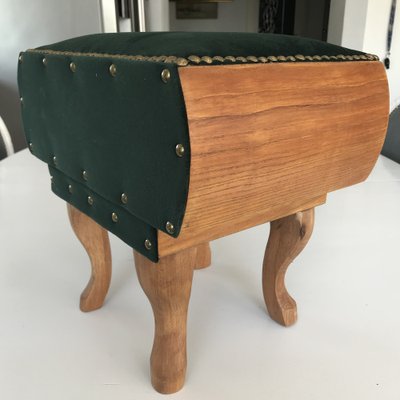 Renovated Footstool Pouf, 1950s-WQQ-1332186