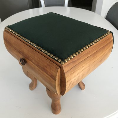 Renovated Footstool Pouf, 1950s-WQQ-1332186