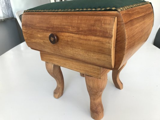 Renovated Footstool Pouf, 1950s-WQQ-1332186