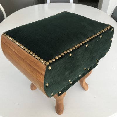 Renovated Footstool Pouf, 1950s-WQQ-1332186