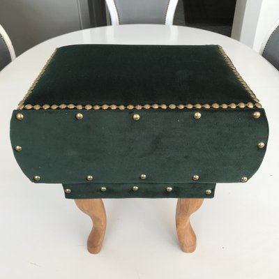 Renovated Footstool Pouf, 1950s-WQQ-1332186