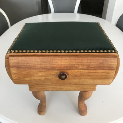 Renovated Footstool Pouf, 1950s-WQQ-1332186