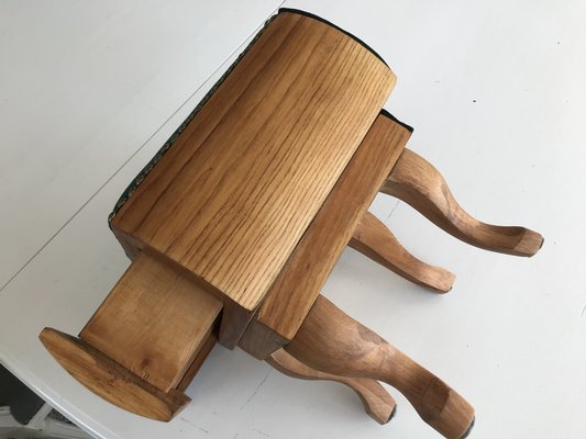 Renovated Footstool Pouf, 1950s-WQQ-1332186