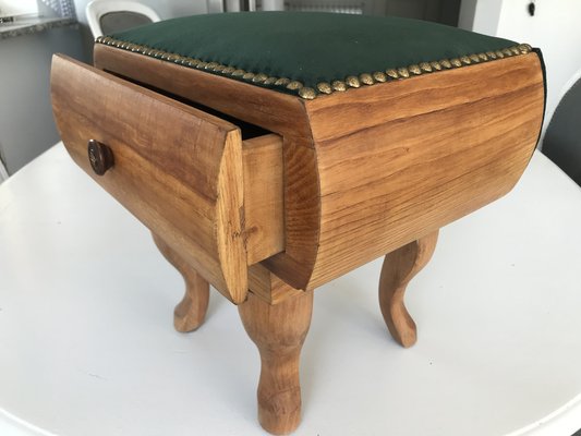 Renovated Footstool Pouf, 1950s-WQQ-1332186