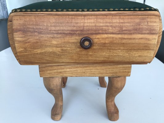 Renovated Footstool Pouf, 1950s-WQQ-1332186