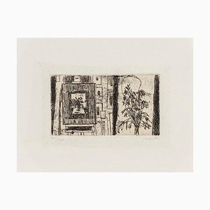 Renzo Biasion, Flowers, Etching, 1970s-ZCI-872166