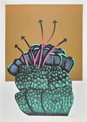 Renzo Margonari, Flower Signal, Lithograph, 1976-ZCI-1758905