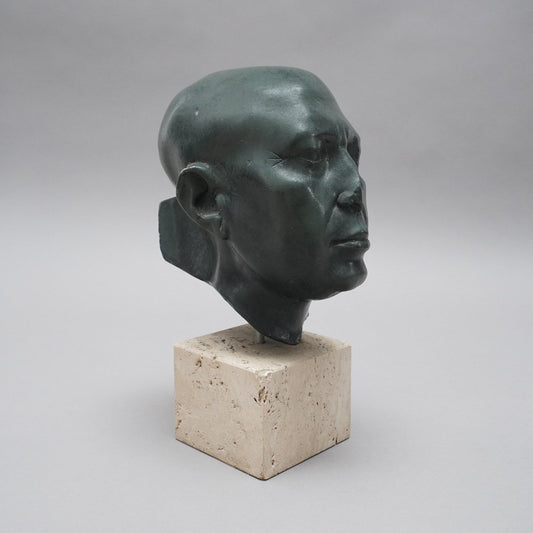 Replica Priest Head Green Head of the Gypsum Formers State Museums in Berlin, 1800s, Plaster