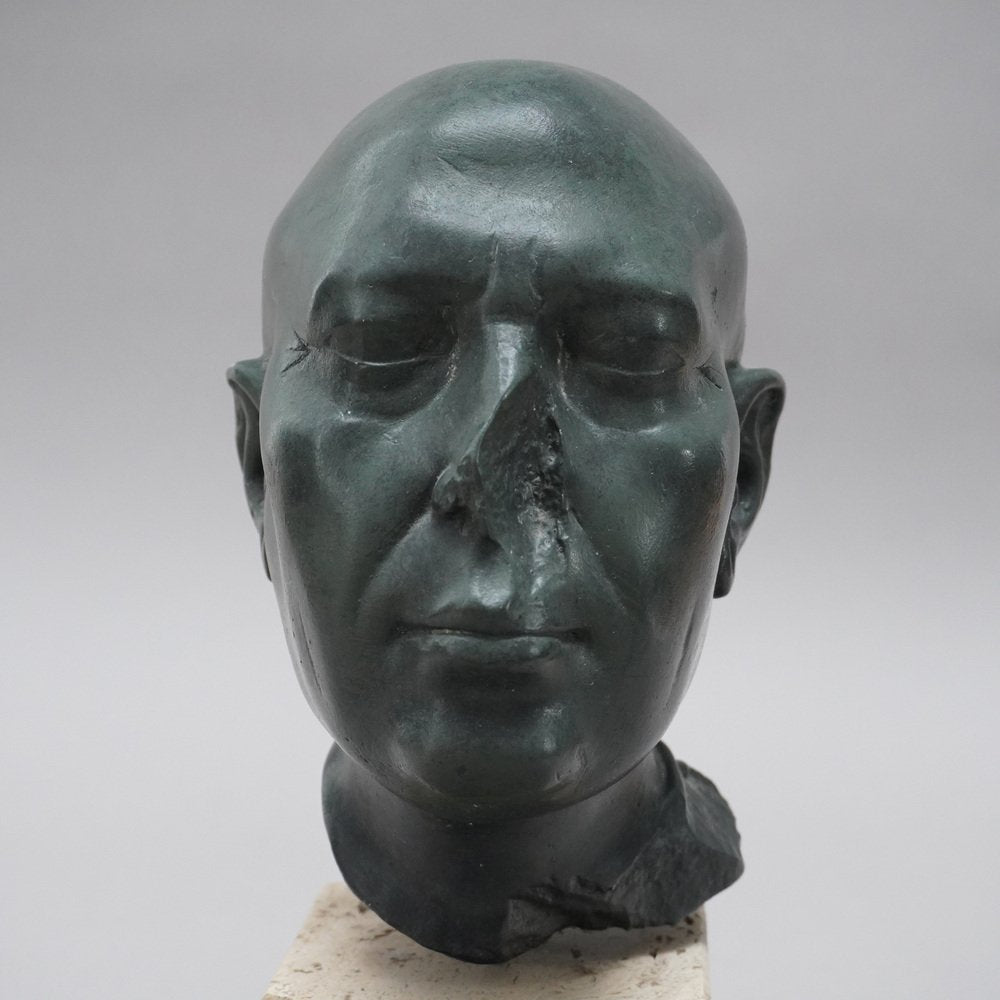 Replica Priest Head Green Head of the Gypsum Formers State Museums in Berlin, 1800s, Plaster