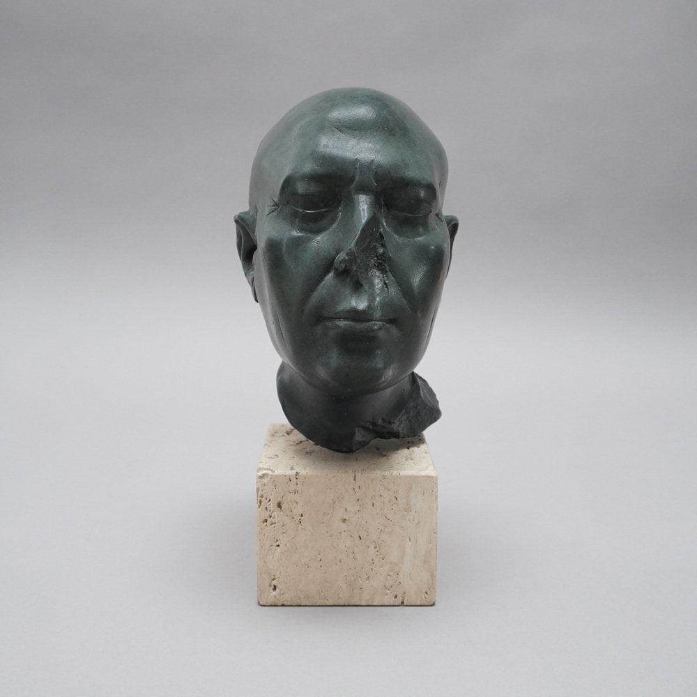 Replica Priest Head Green Head of the Gypsum Formers State Museums in Berlin, 1800s, Plaster