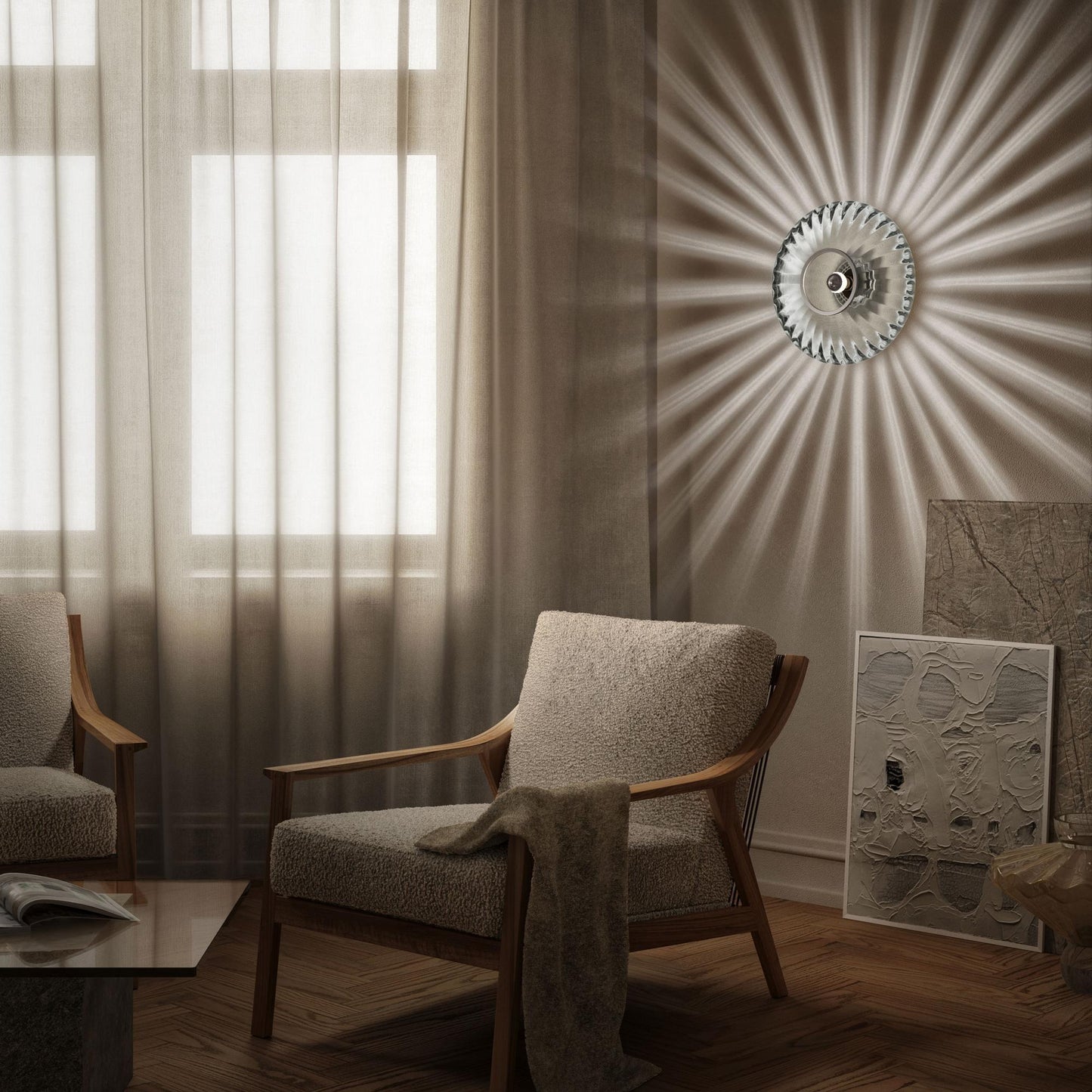 Edgeform Urc Wall Lamp 36 Smoke