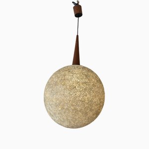 Resin and Teak Ball Pendant Lamp-AVC-1728871