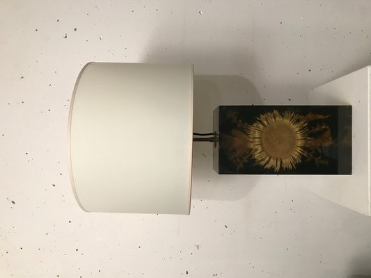 Resin Lamp with Cardabelle Thistle Inclusion by Pierre Giraudon, 1970s-VAM-1060786