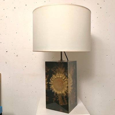 Resin Lamp with Cardabelle Thistle Inclusion by Pierre Giraudon, 1970s-VAM-1060786