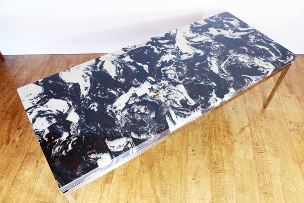 Resin & Marble Coffee Table, 1970s-BQF-600812