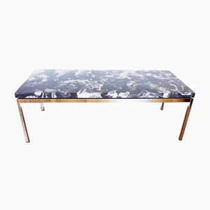 Resin & Marble Coffee Table, 1970s-BQF-600812