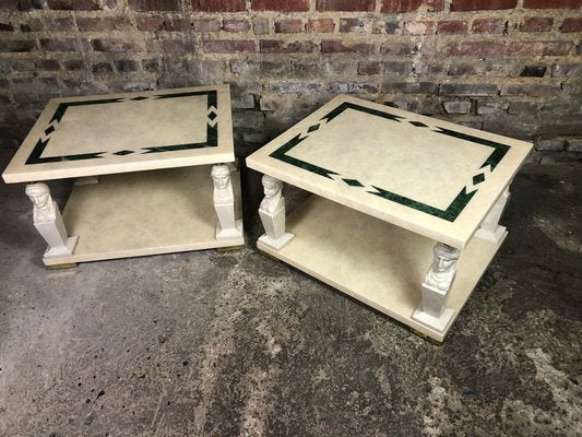 Resin Side Tables in the Style of Roméo, Set of 2-RWZ-1080030