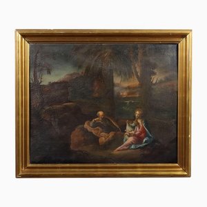 Rest on the Flight Into Egypt, 19th Century, Oil on Canvas-VMM-1310148