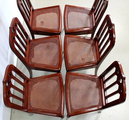 Restoration Period Chairs in Mahogany, Early 19th Century, Set of 6-RVK-951444