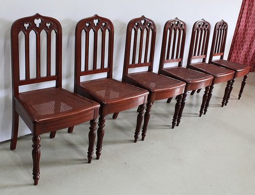 Restoration Period Chairs in Mahogany, Early 19th Century, Set of 6-RVK-951444