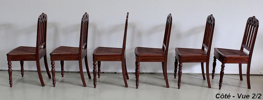 Restoration Period Chairs in Mahogany, Early 19th Century, Set of 6-RVK-951444