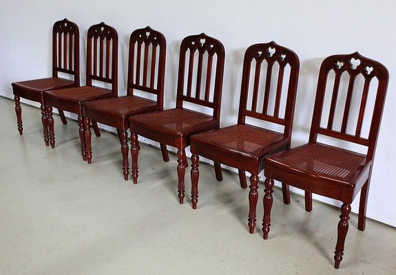 Restoration Period Chairs in Mahogany, Early 19th Century, Set of 6-RVK-951444