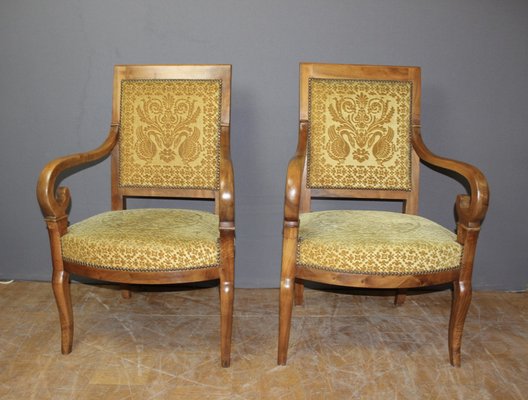 Restoration Walnut Armchairs, Set of 2-BCR-1821002