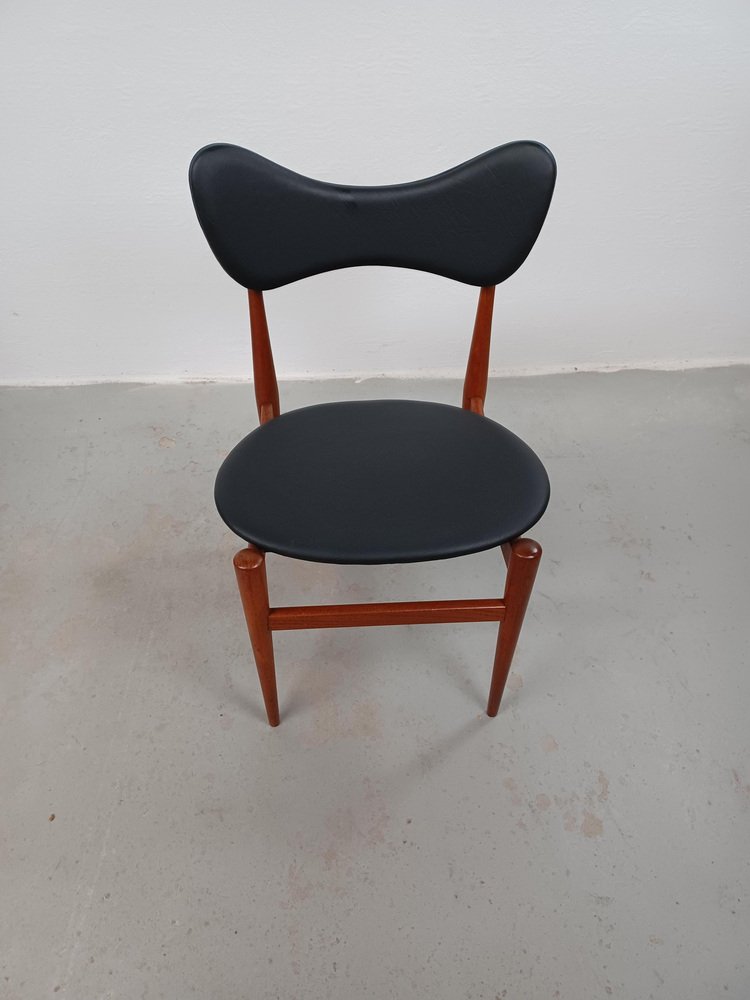 Restored Butterfly Teak Side Chair by Inge & Luciano Rubino attributed to Sorø Stolefabrik, 1960s