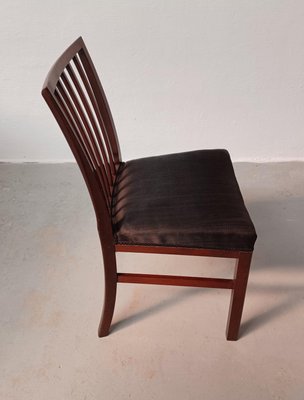 Restored Mahogany Dining Chairs with Horse Hair Upholstery, 1950s, Set of 8-VVO-1999549