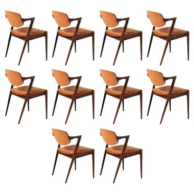 Restored Rosewood Dining Chairs by Kai Kristiansen for Andersen Møbelfabrik, 1960s, Set of 10-VVO-1974026