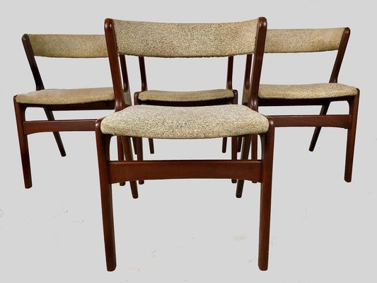 Restored Teak Dining Chairs by Kai Kristiansen, 1960s, Set of 4-VVO-1974054