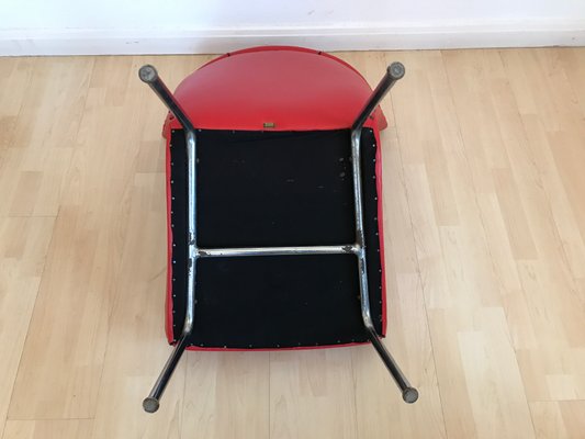 Restored Tubular Metal & Leatherette Ear Chair from Drabert-IRY-1220563