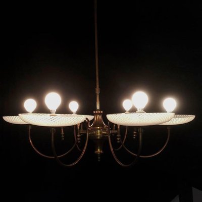 Reticello Chandelier from Venini, 1940s-WJT-1234805