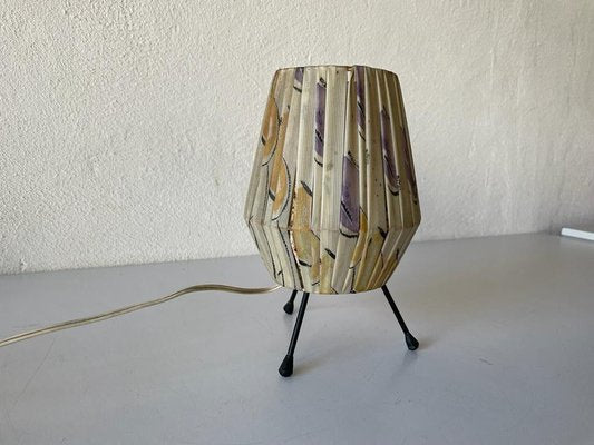 Retro Fabric Shade Tripod Table Lamp, 1950s-RDS-1196885