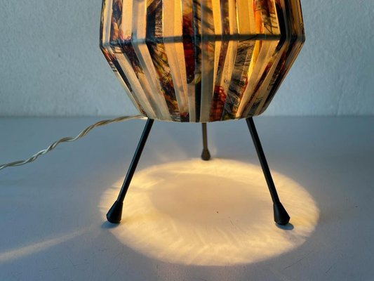 Retro Fabric Shade Tripod Table Lamp, 1950s-RDS-1196885