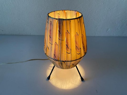 Retro Fabric Shade Tripod Table Lamp, 1950s-RDS-1196885