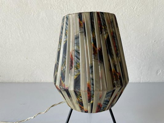 Retro Fabric Shade Tripod Table Lamp, 1950s-RDS-1196885