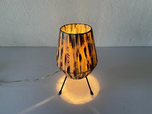 Retro Fabric Shade Tripod Table Lamp, 1950s-RDS-1196885