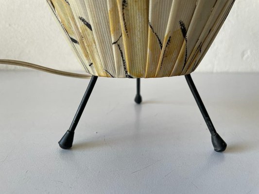 Retro Fabric Shade Tripod Table Lamp, 1950s-RDS-1196885