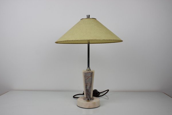 Retro Marble Table Lamp from Kámen Praha, 1950s-TZ-1144370