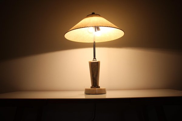 Retro Marble Table Lamp from Kámen Praha, 1950s-TZ-1144370