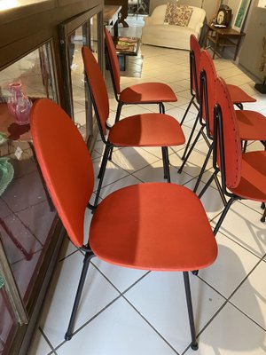 Retro Skai and Metal Chairs, Set of 6-TEP-1329894