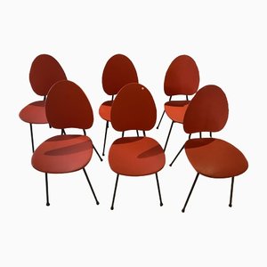 Retro Skai and Metal Chairs, Set of 6-TEP-1329894