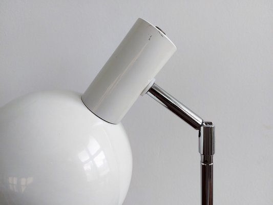 Reversible White Metal and Chrome Table Lamp, 1960s-NV-1311914