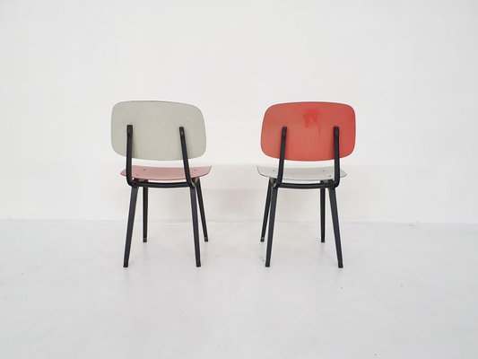 Revolt Dining Chairs by Friso Kramer for Ahrend De Cirkel, The Netherlands, 1950s, Set of 2-ZO-941484