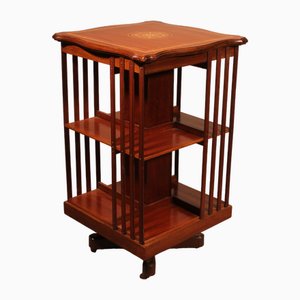 Revolving Bookcase in Mahogany and Inlays, 19th Century-HPU-1765906